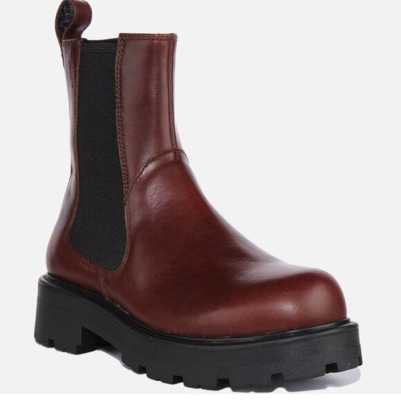 Vagabond Lug Sole Chelsea Boots, Brown, Size 39 - Picture 1 of 12